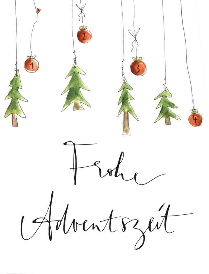 Weihnachtskarte "Frohe Adventszeit" (Postkarte), AAPX037