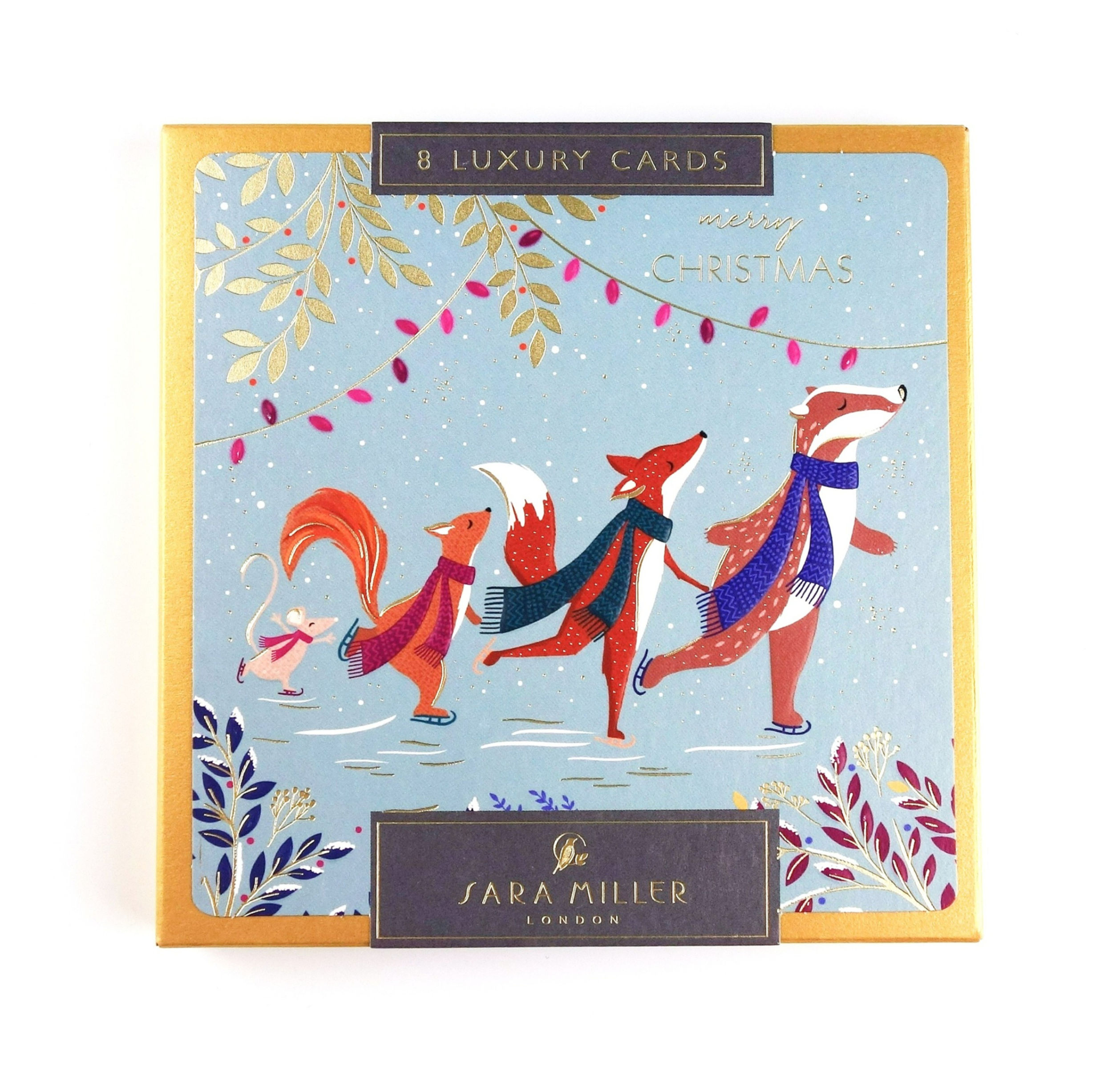 Weihnachtskarten-Set "Merry Christmas" (8 Karten) von Sara Miller London