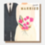 Hochzeitskarte "Just married" von Caroline Gardner, GFG012