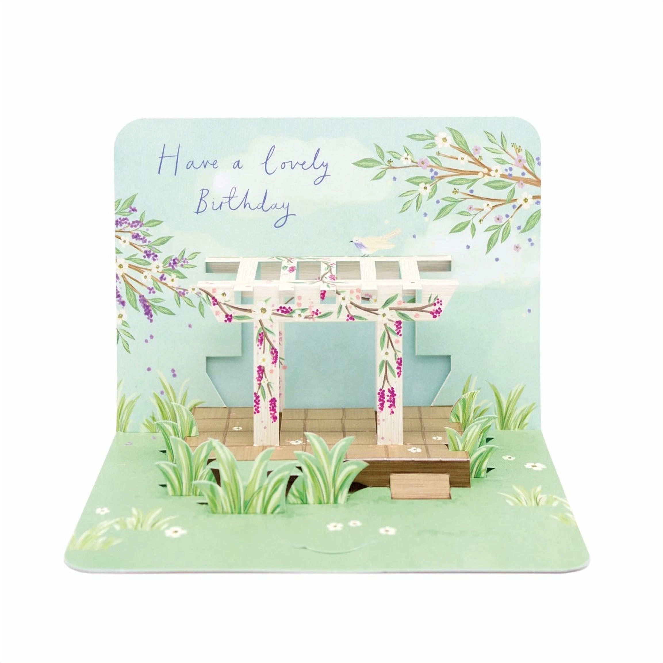 Pop up Karte "Have a lovely Birthday" (Pergola)