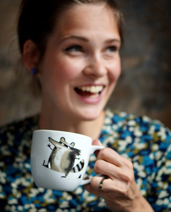 Miniaturbild: Tasse "Wasch guckst du?!" (~300ml) von VOSWALD, Waschbär