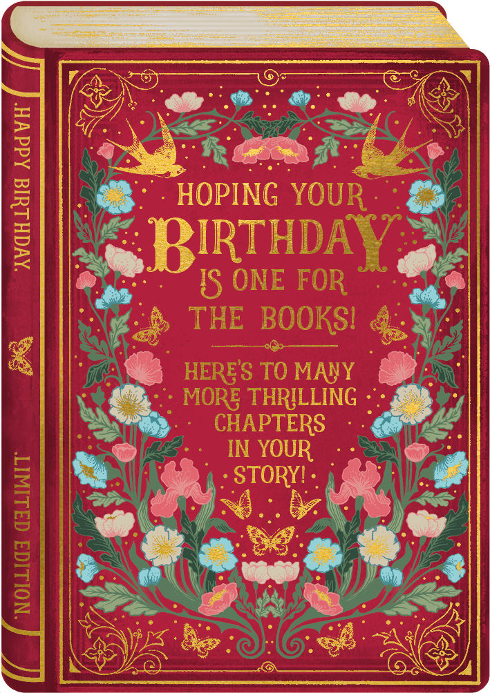Geburtstagskarte "Hoping your Birthday is one for the books!", RY05