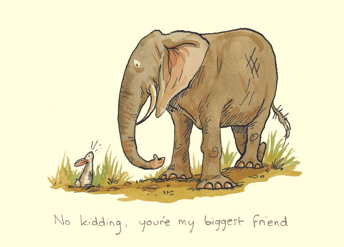 Karte "No kidding, you're my biggest friend" von Two Bad Mice, M94