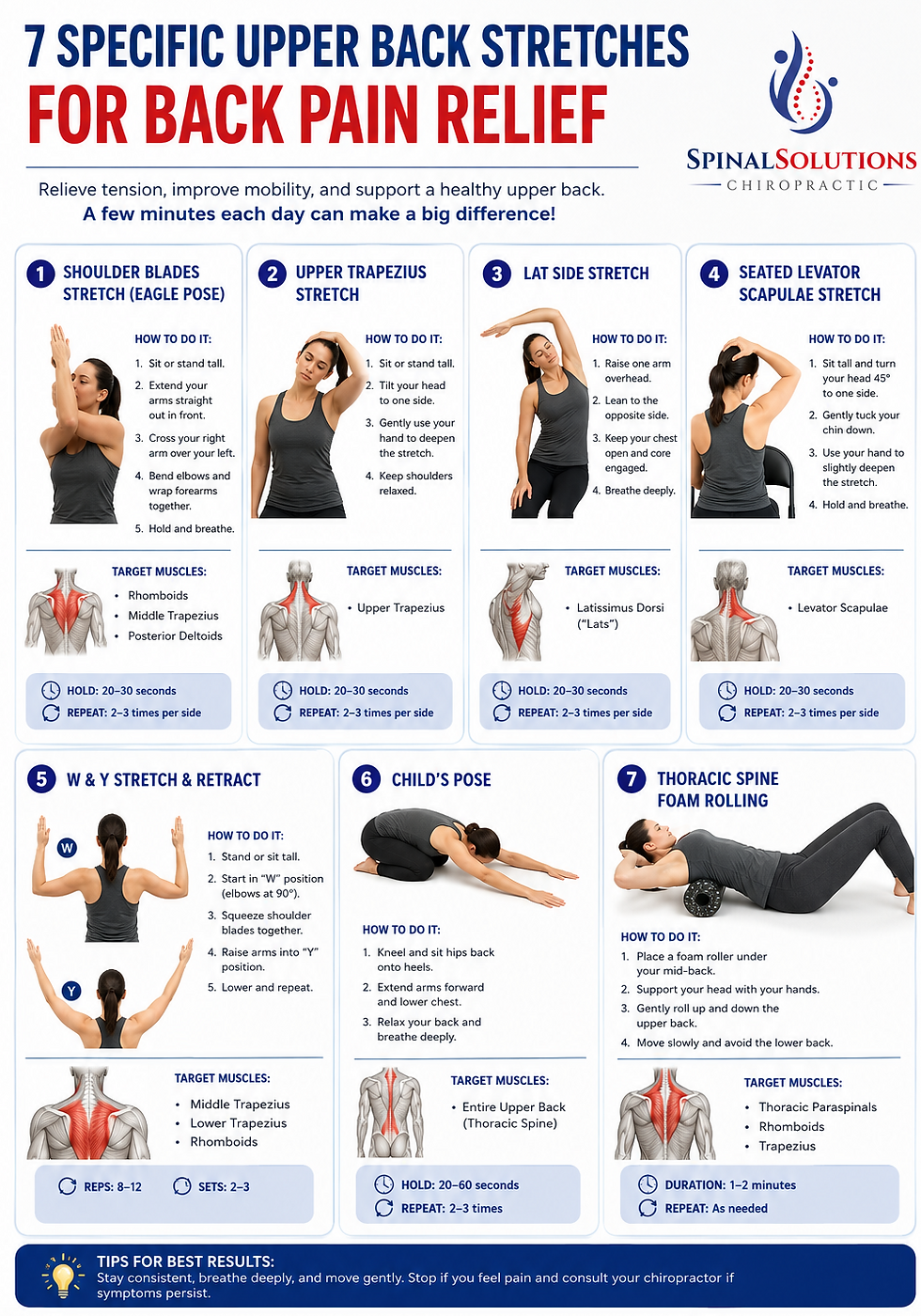 7 Specific Upper Back Stretches For Back Pain Relief