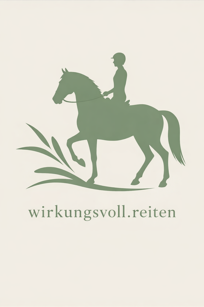 wirkungsvoll.reiten Logo - Reiterin auf Pferd