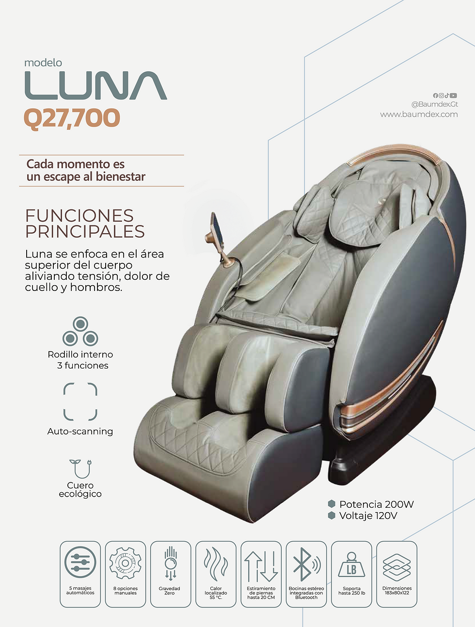 LUNA Silla de masaje