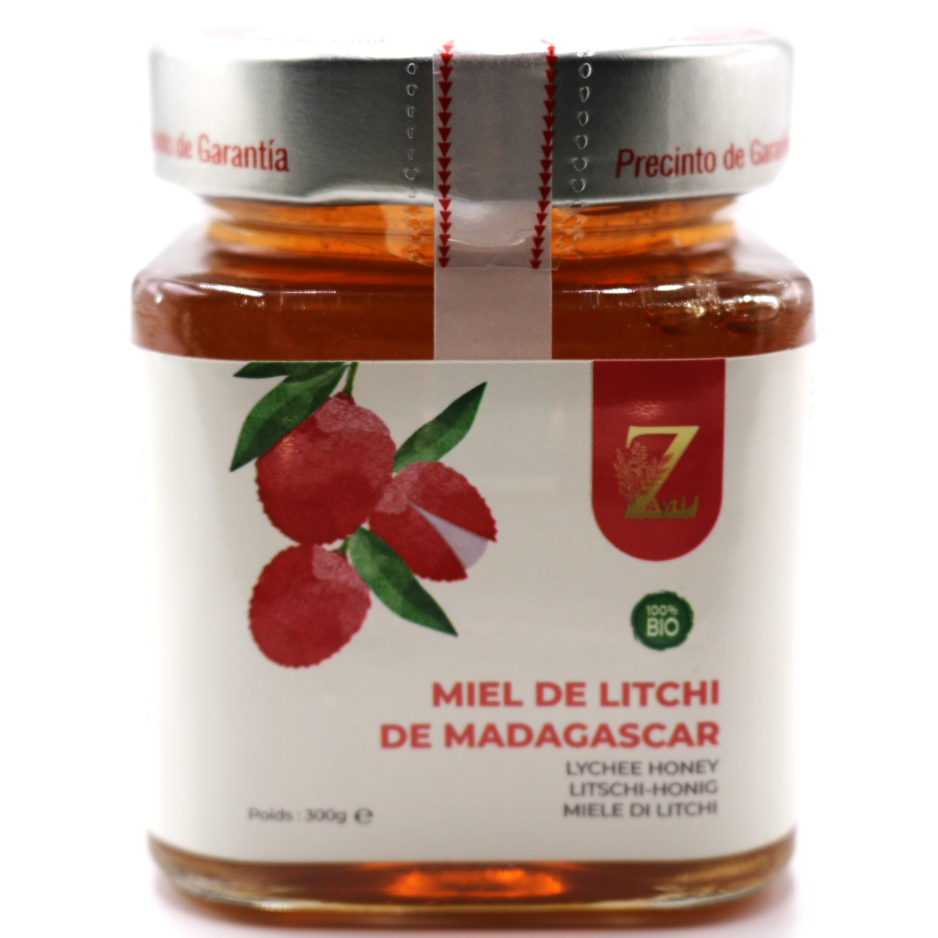 Miele di litchi del Madagascar, della regione di Manakara. Vaschetta da 300 g
