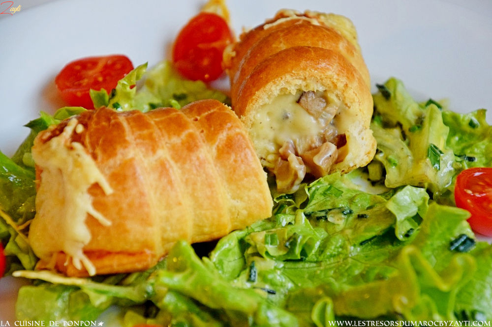 👌🥰🤤Roulé feuilleté végétarien, au fromage & champignons 👍🥟😋