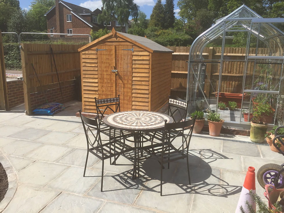 Sandstone Patio and Fencing