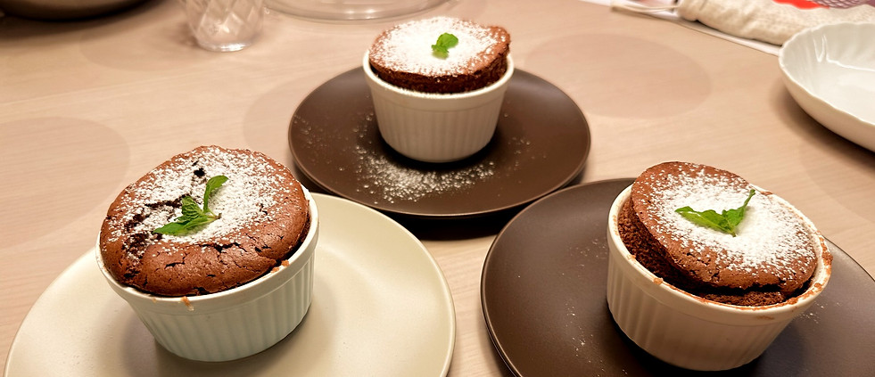 3 Chocolate Soufflés