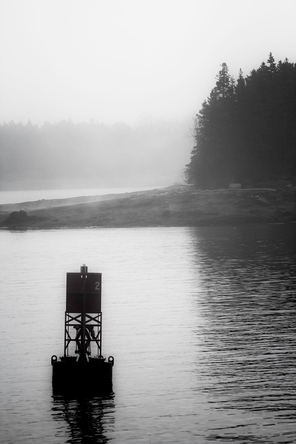 Lone Buoy (Isleboro) #1 (B&W) 5.11.15