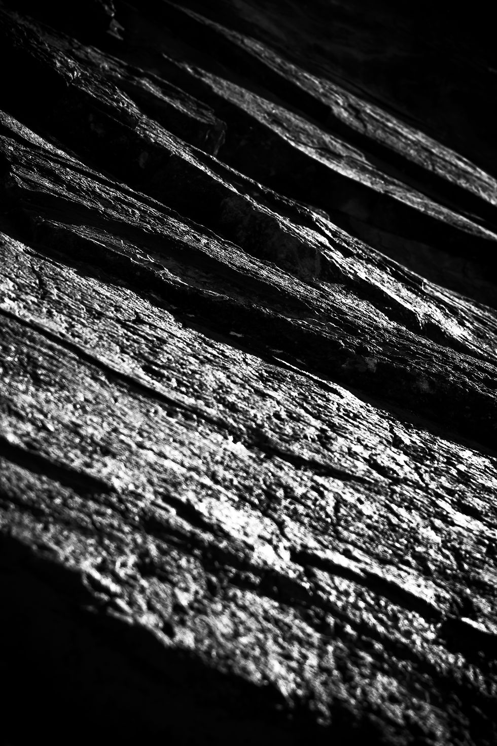 Linear Rock-Vertical#1 (B&W) Plane 8.8