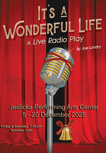 It's a Wonderful Life radio play poster: Jedlica Performing Arts Center, 5-20 December 2025