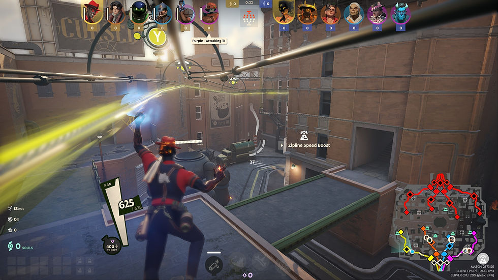 (The Zipline system serves as the transportation)