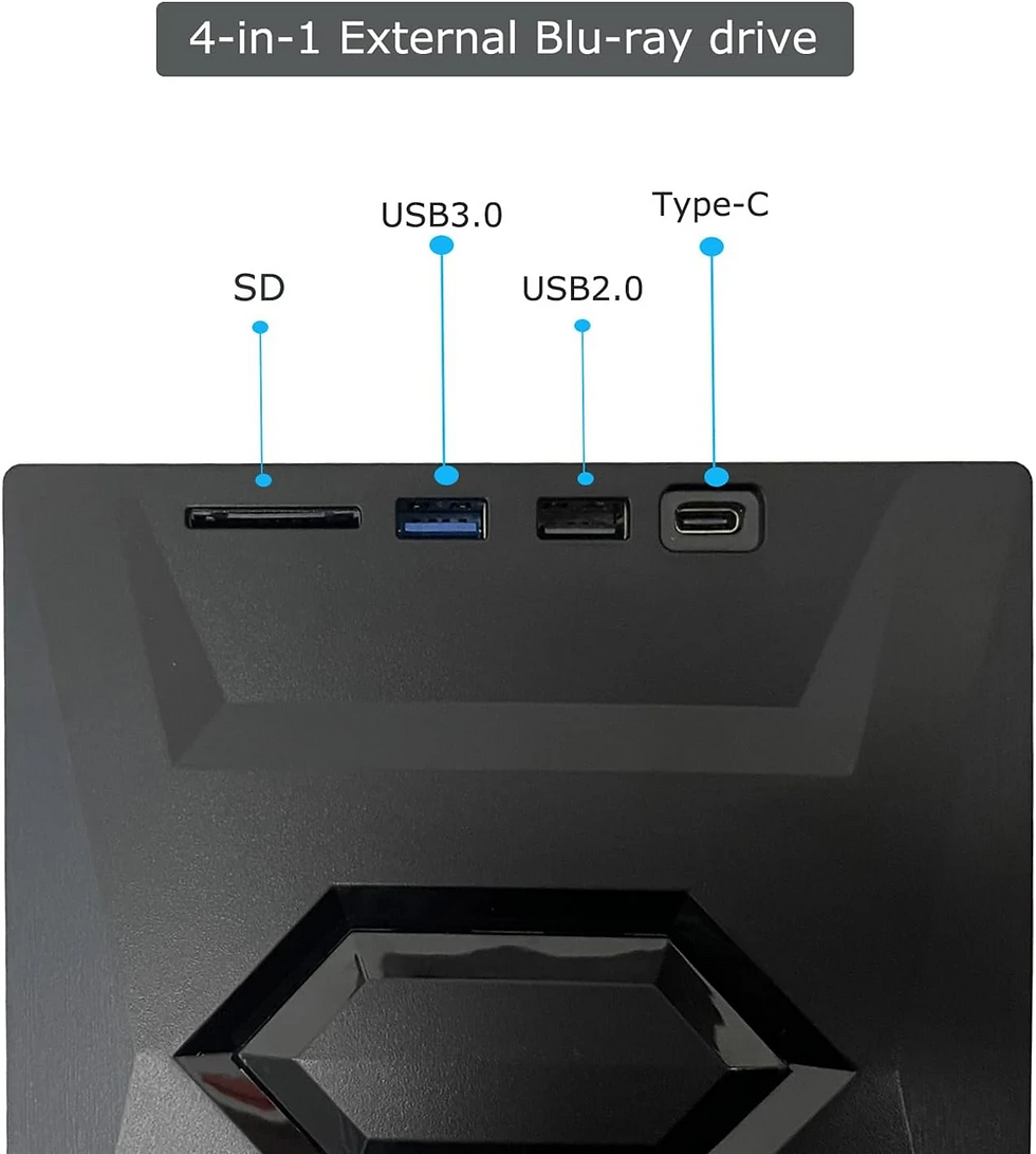 Thumbnail: External CD DVD Drive USB 3.0 Writer Burner Player for PC Laptop Windows 11 10