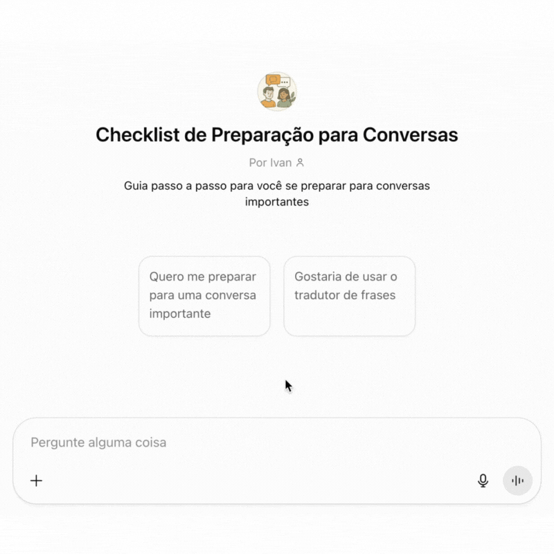 Checklist de Preparação para Conversas (CPC)