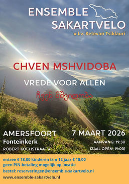 Flyer concert 7 maart 2026 Ensemble Sakartvelo