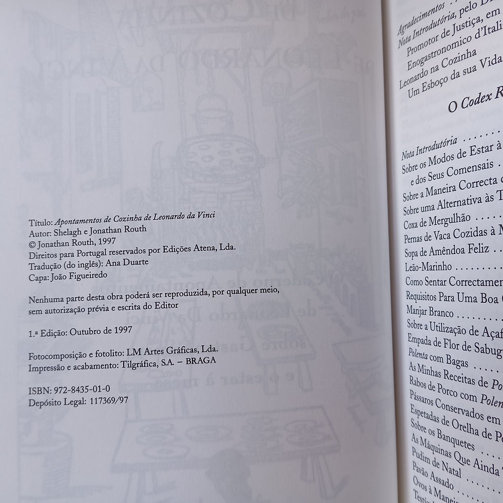Miniatura: Apontamentos de Cozinha de Leonardo Da Vinci - Shelagh e Jonathan Routh