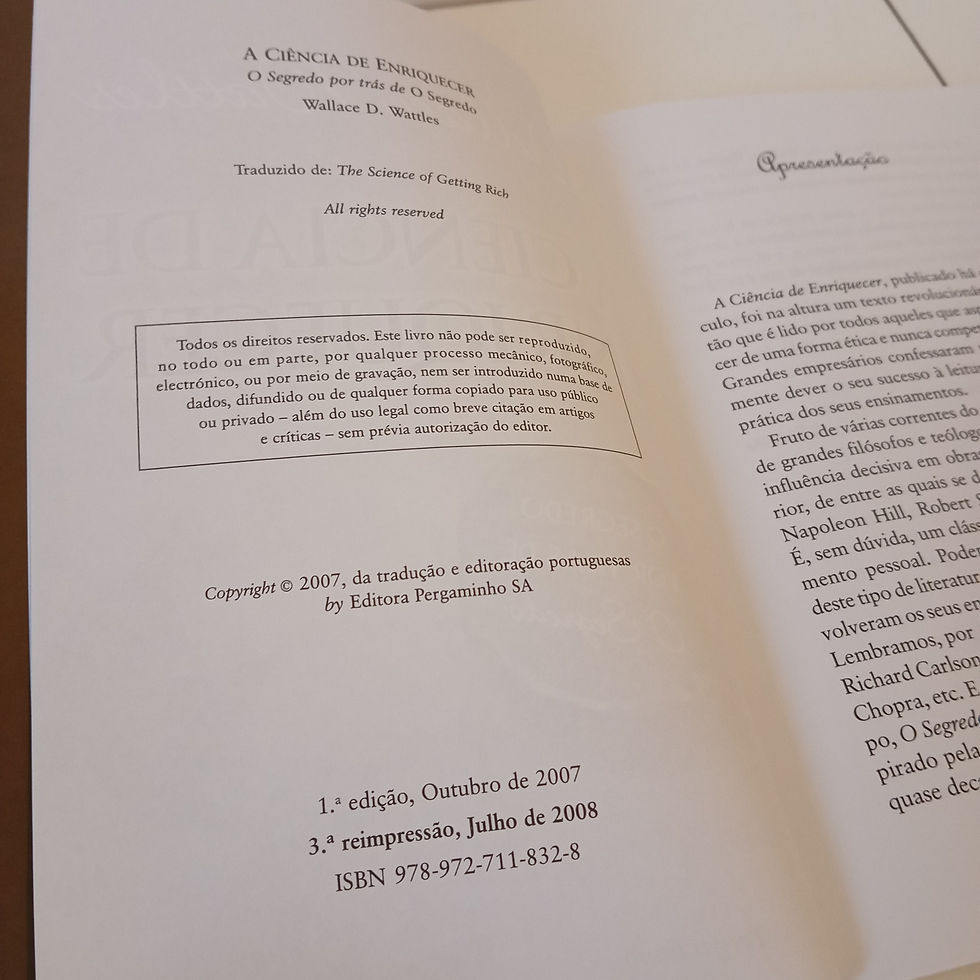 Miniatura: A Ciência de Enriquecer; Wallace Wattles