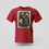 Thumbnail: ace of hearts shirt, shows an ace of hearts card with two lovers embraced behind a disc golf basket.