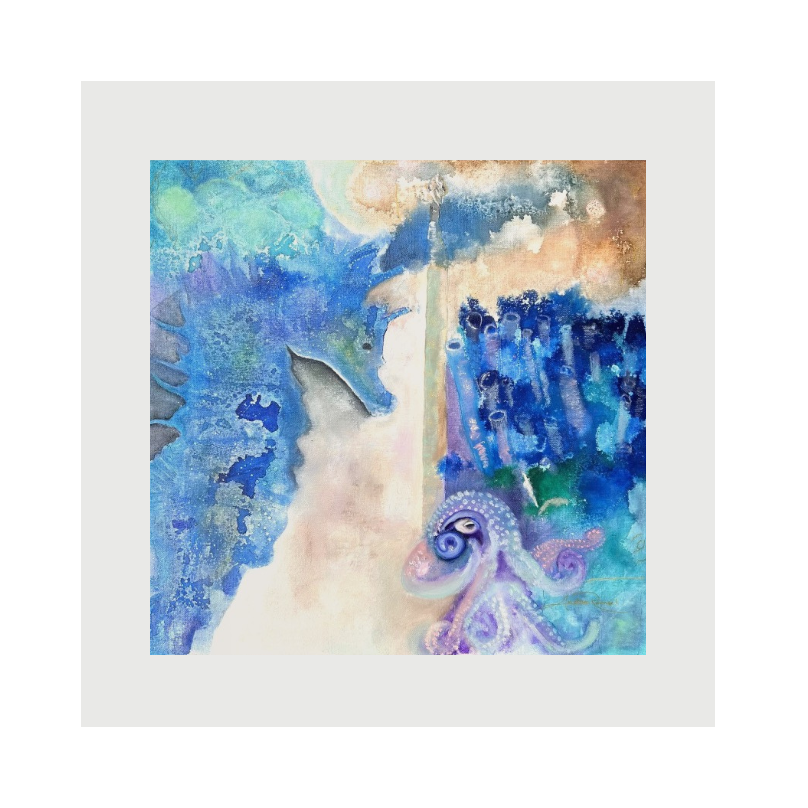 SEAHORSE AND OCTOPUS DREAM DANCE IN THE DEPTHS