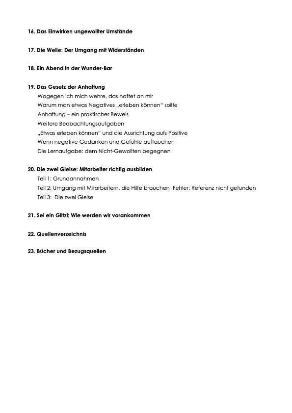 Miniaturbild: Inhaltsverzeichnis Seite 3 von Schokolade für den Geist, von René van Steen. 20 Essays zur Beobachtung und Entwicklung. 