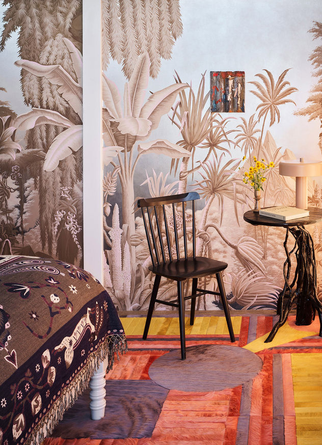 Eden in Dawn design colours on Sterling Silver gilded paper with antiquing (3).jpg