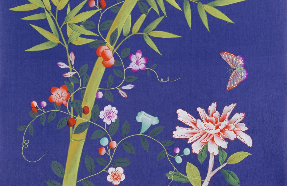 Chinoiserie Wallpaper More Color Choice. Blue, Green, Pink, Gold
