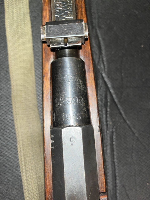 Tikka 91/30 from 1943 in a potbelly stock. Receiver and barrel match but bolt is completely scrubbed of any number and buttplate is blank as well