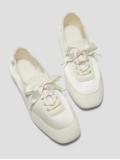 VIVIAIA Cristina Square Toe Smooth Satin sneakers