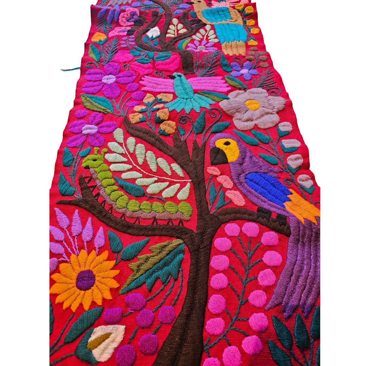 TISCHLÄUFER / WANDBEHANG - HANDGEWEBT UND BESTICKT