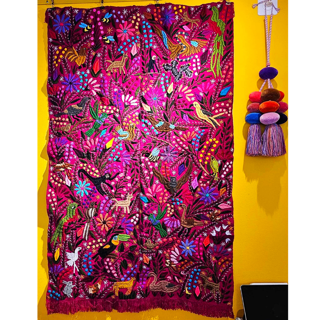 MEXIKANISCHER WANDBEHANG - HANDGEWEBT & HANDBESTICKT