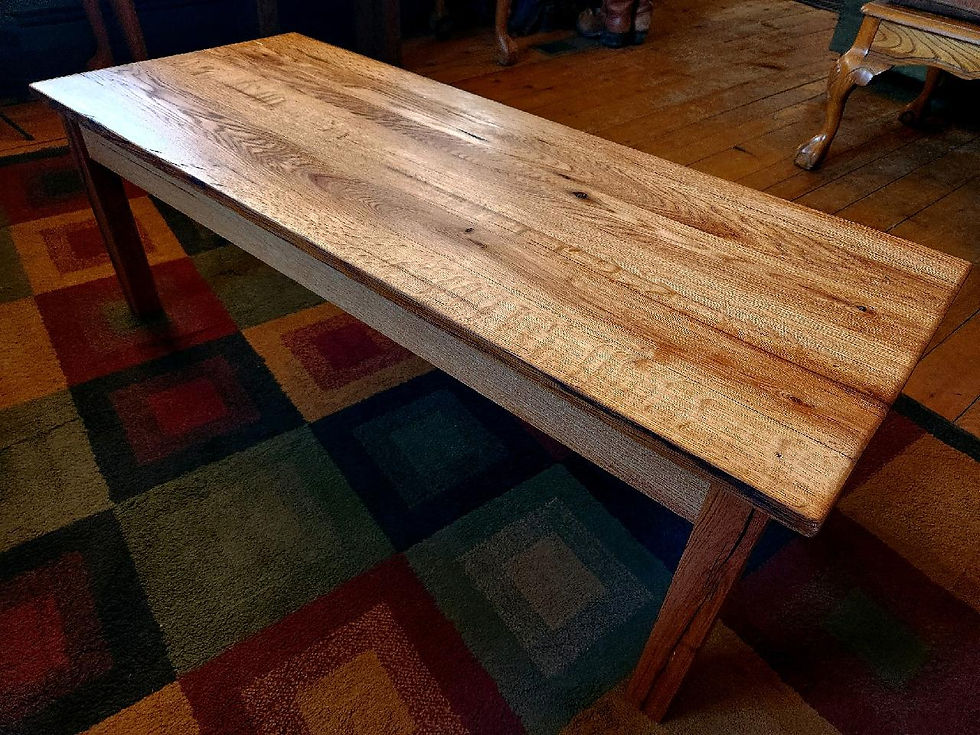 Thumbnail: Reclaimed barnwood oak coffee table
