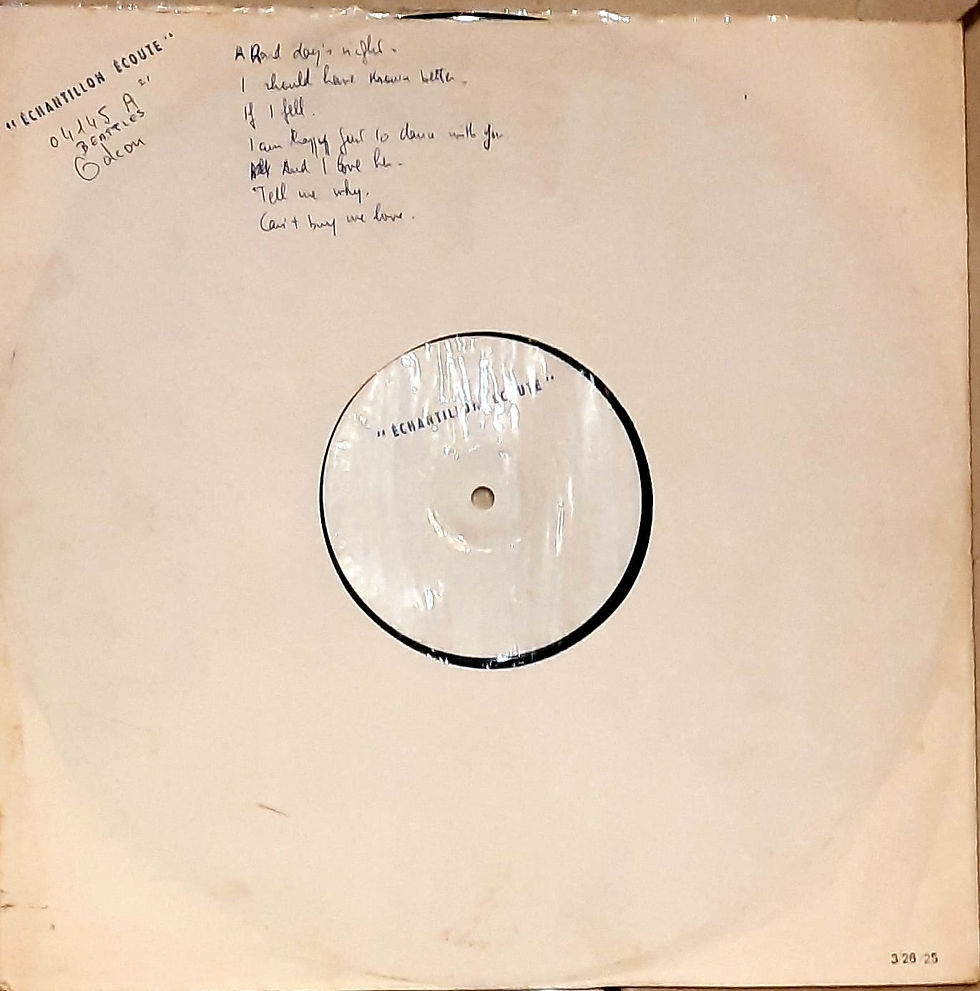 THE BEATLES "Test Pressing 33T" (1972-1978) Odéon (04145A) - RARE