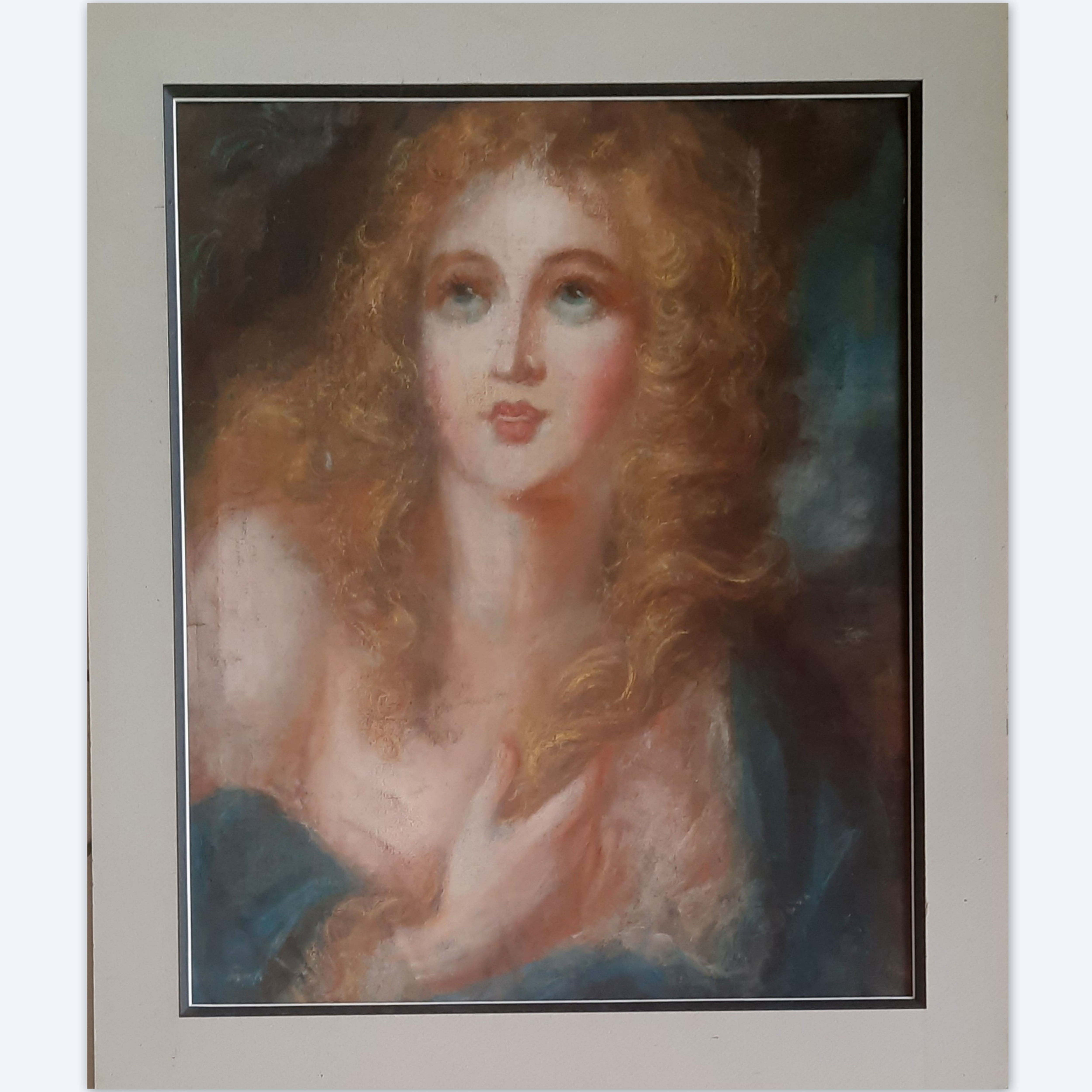 Ecole Française ( dlg XVIIIème) "Portrait de Femme" Pastel