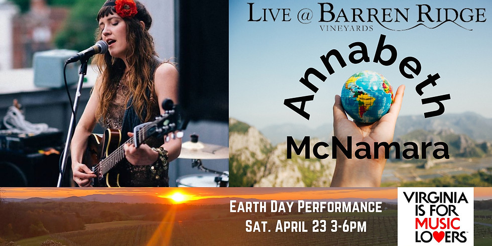 Sunset Saturdays with Annabeth McNamara - Earth Day show at Barren Ridge Vineyards | Live @ BRV 3-6PM (1)