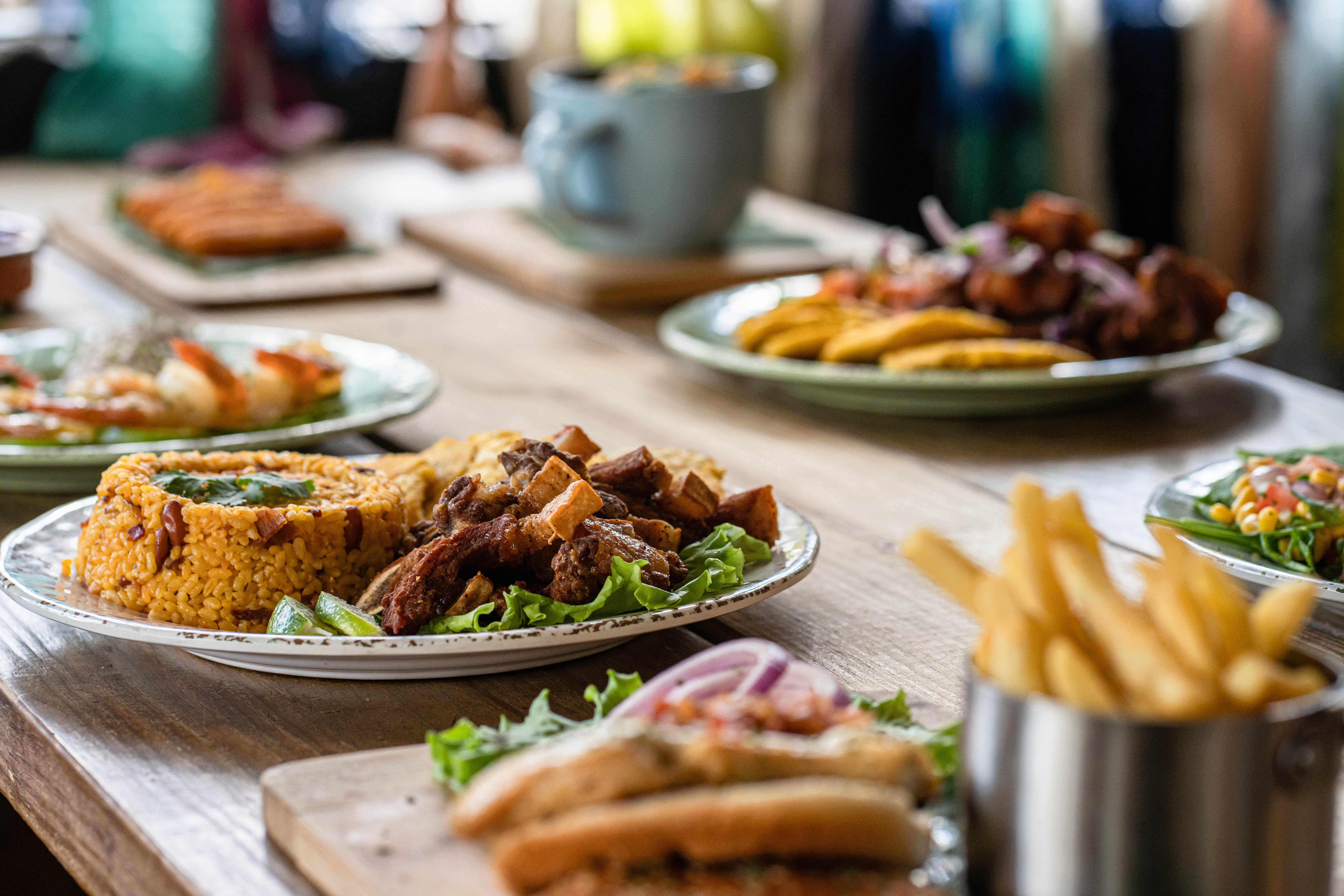 Arranged Food and Objects