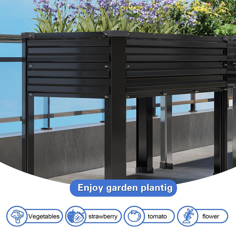 Thumbnail: DIIYIV 2PCS Galvanized Raised Garden Bed with Legs,2PCS 48×18×30in Elevated P...