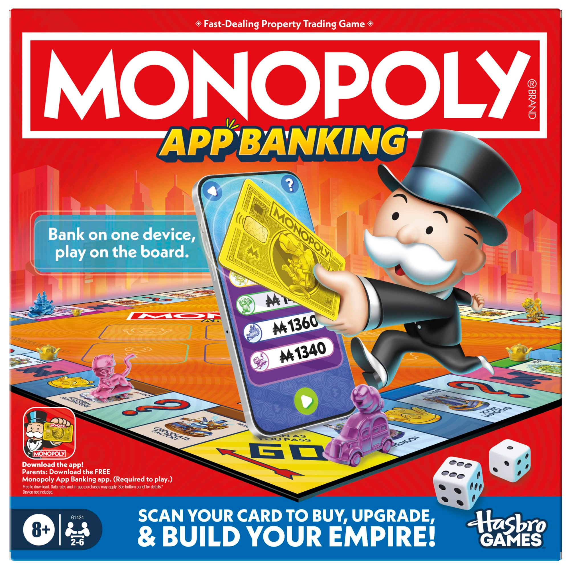 Monopoly App Banking Board Game | App-Enabled Game | Links to Smart Devices |...