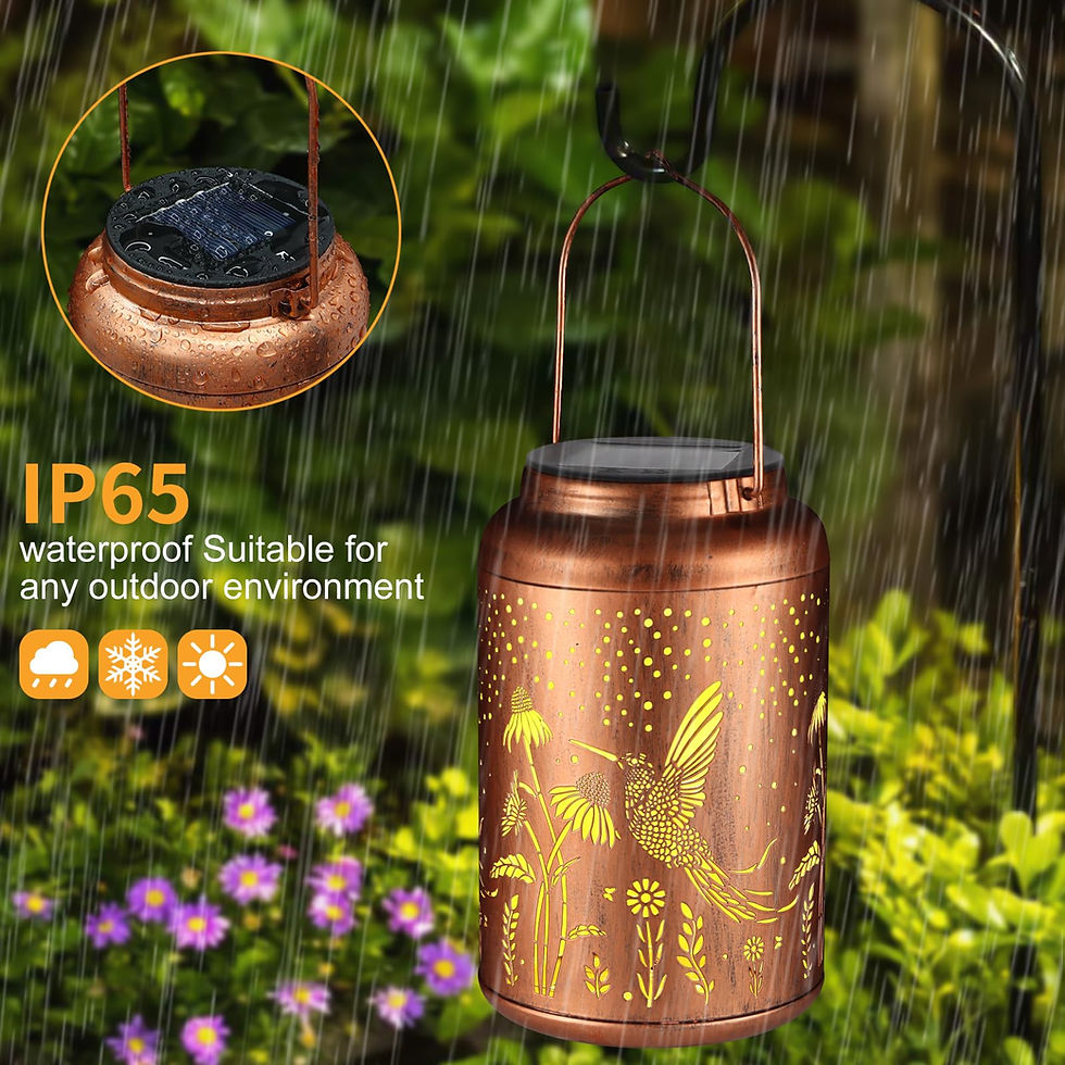 Thumbnail: 2 Pack Solar Lanterns Outdoor Waterproof, Hummingbird Garden Decor Gifts for ...
