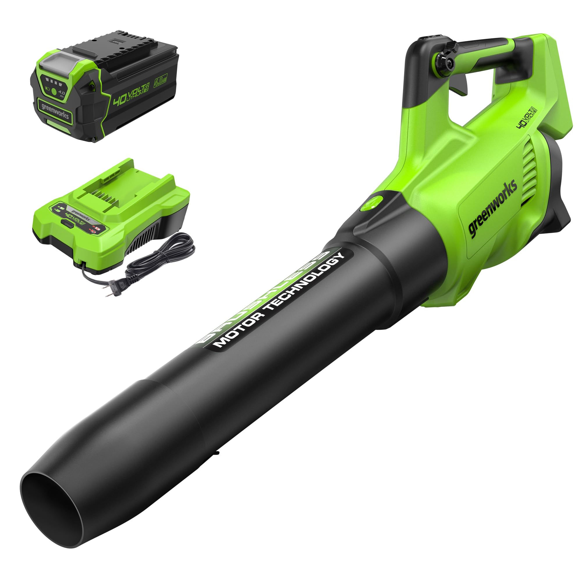 Greenworks 40V (130 MPH / 550 CFM ) Brushless Axial Leaf Blower, Ultra-Powerf...