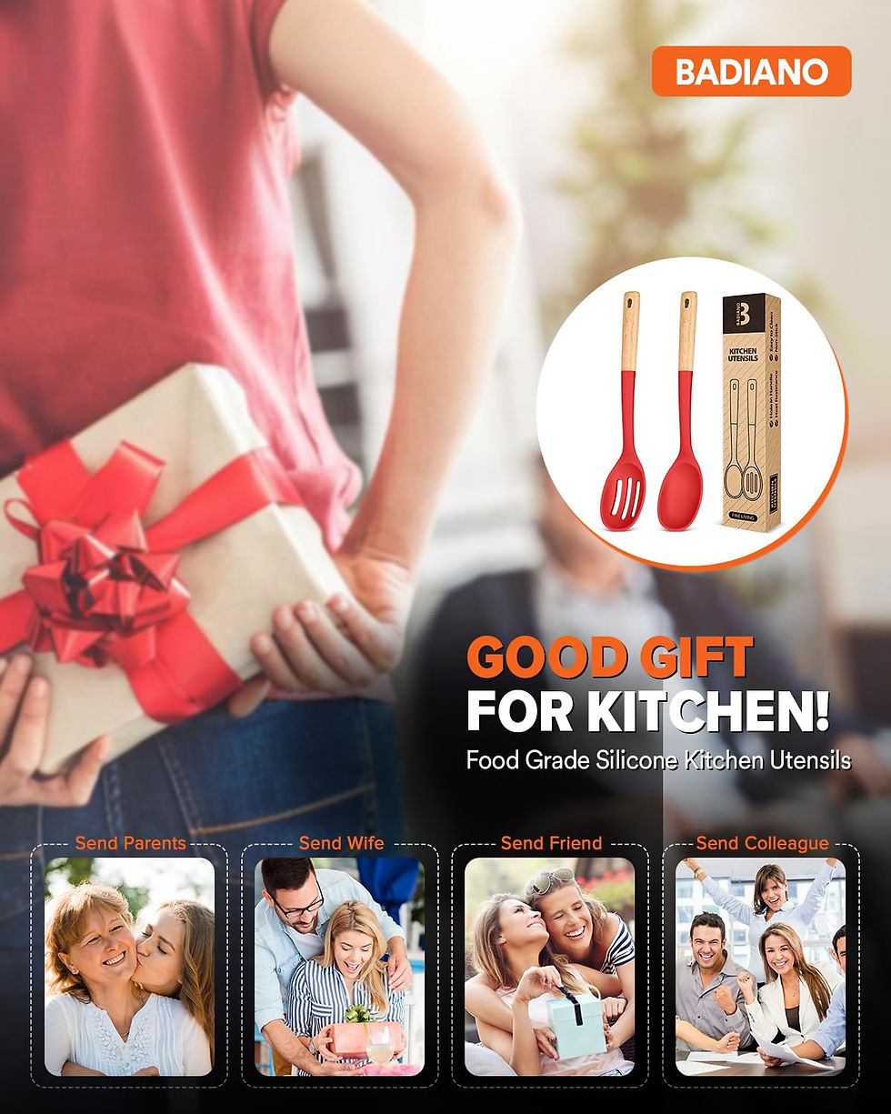 Thumbnail: Silicone Cooking Spoons, Great for Scooping Sides and Serving Hearty Stews, B...