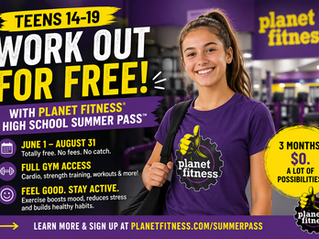 This Summer, Teens Can Work Out for FREE with the Planet Fitness High School Summer Pass
