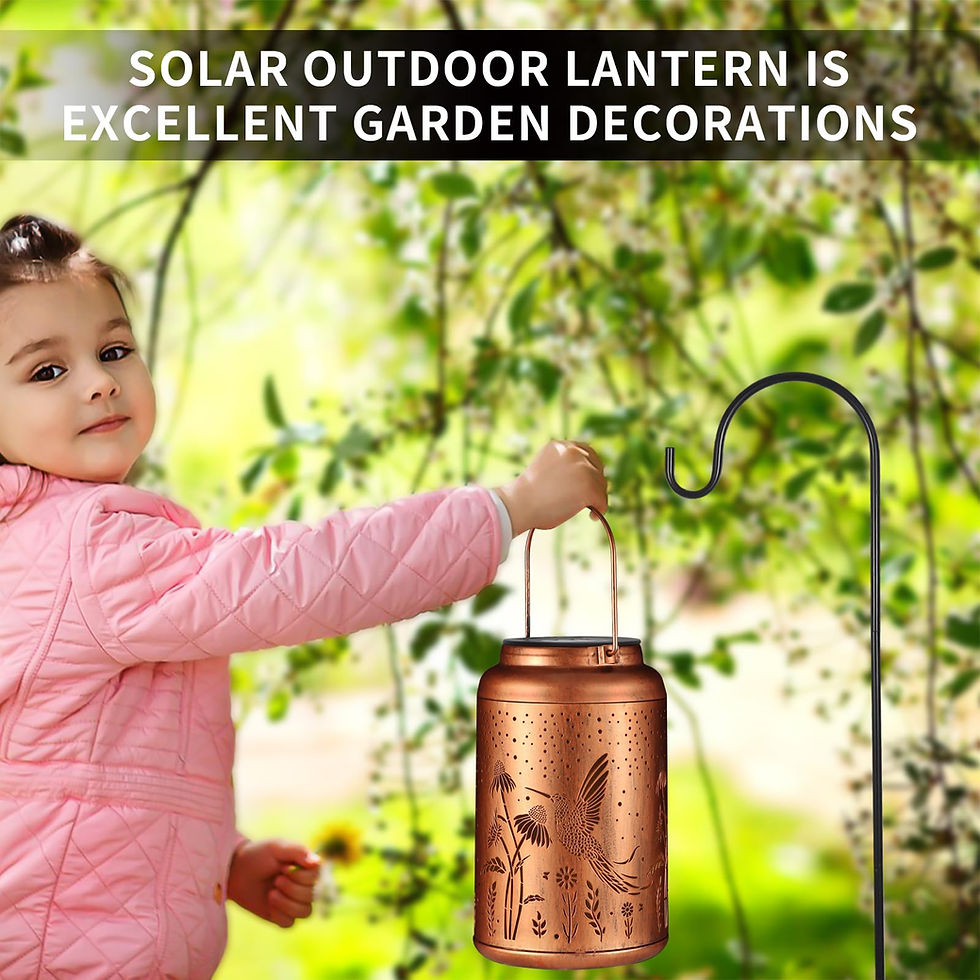 Thumbnail: 2 Pack Solar Lanterns Outdoor Waterproof, Hummingbird Garden Decor Gifts for ...