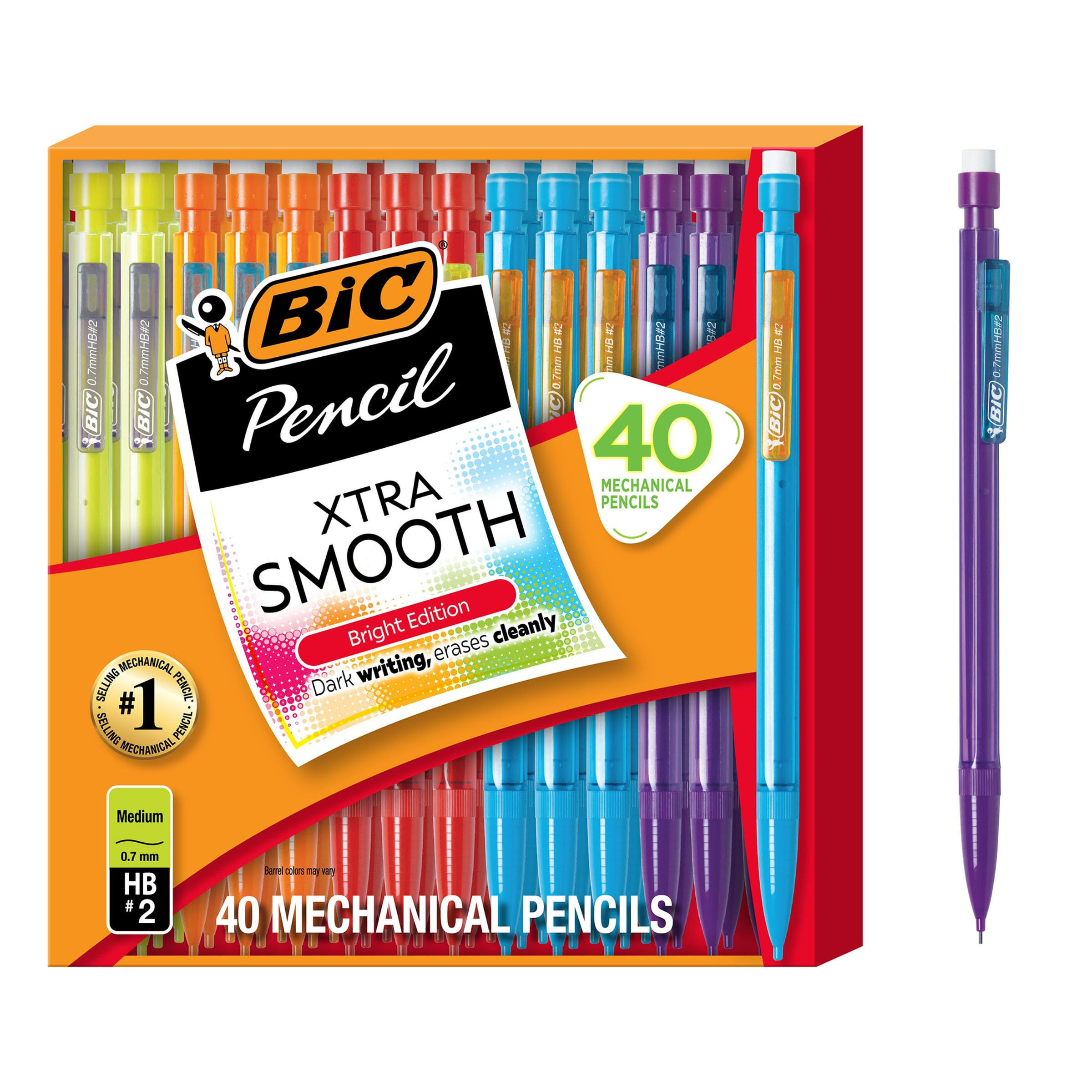 BIC Xtra Smooth Mechanical Pencil, 0.7 mm Medium Point, Refillable and Retrac...