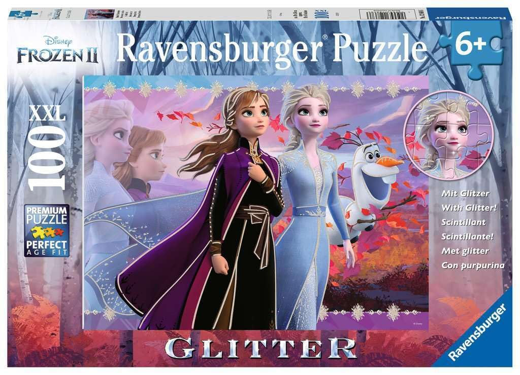 Ravensburger Disney Frozen 2 - Strong Sisters | 100-Piece Glitter Jigsaw Puzz...