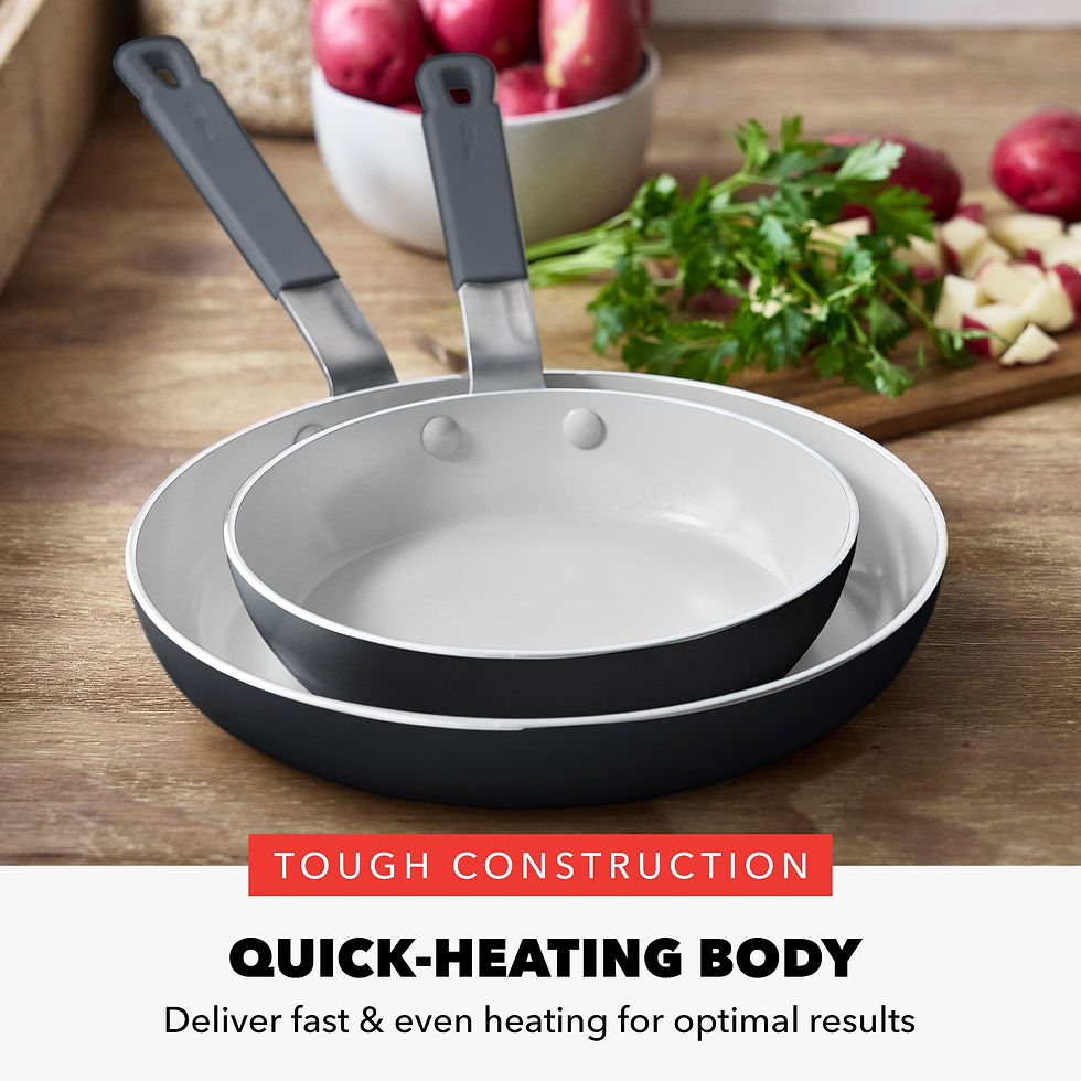 Thumbnail: GreenPan x Bobby Flay 2 Piece- 8” and 10” Nonstick Frying Pan Skillet Set, PF...