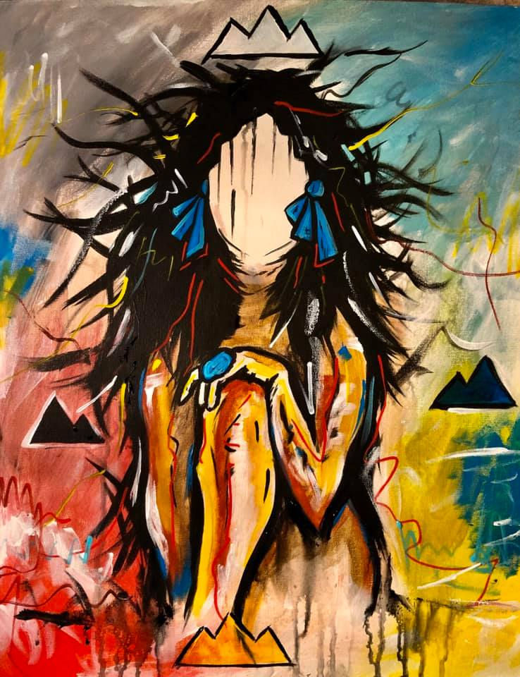 Changing woman print