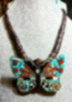 mosaic butterfly necklace by Nieto