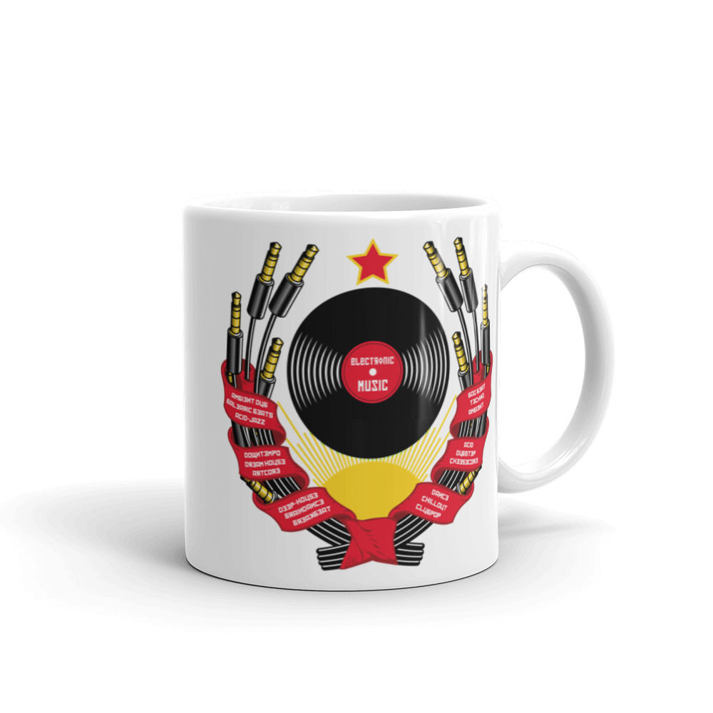 White glossy mug